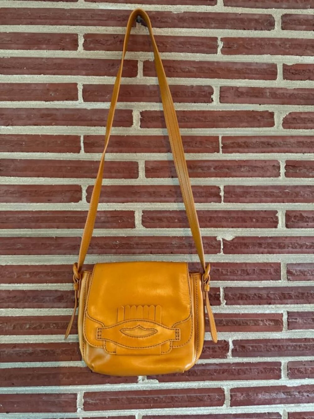 Botkier Marigold Leather Saddle Crossbody Bag